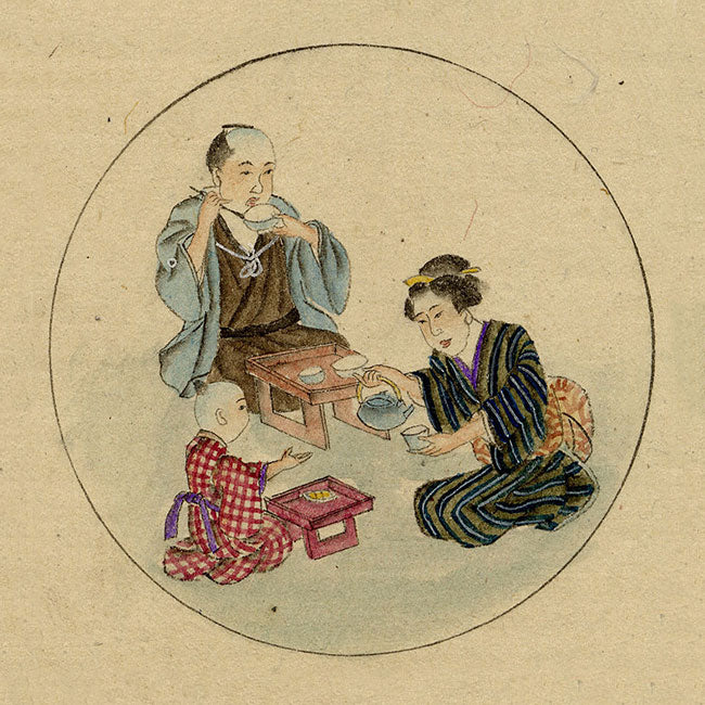 Japanese Meiji Era Watercolours of Everyday Life