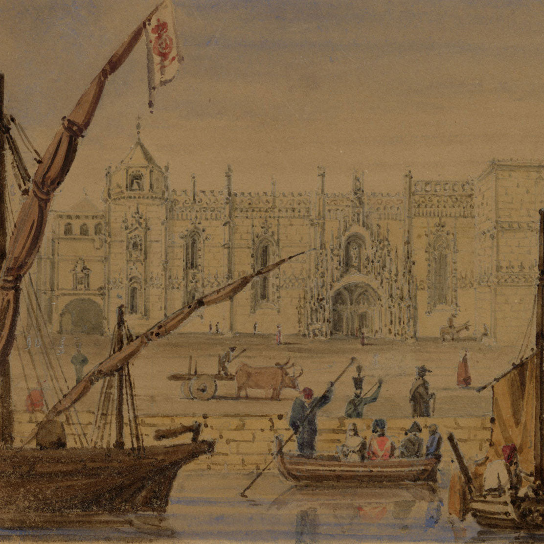 Lisbon Portugal: Topographical Watercolours 1830s