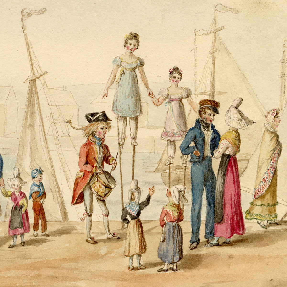 Paris Society in the Bourbon Restoration: 1820s Drawings