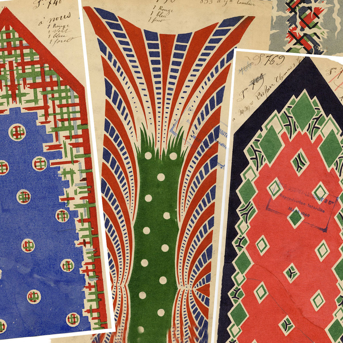 Lyon Silk Designs c.1908: Combier & Brunet-Lecomte