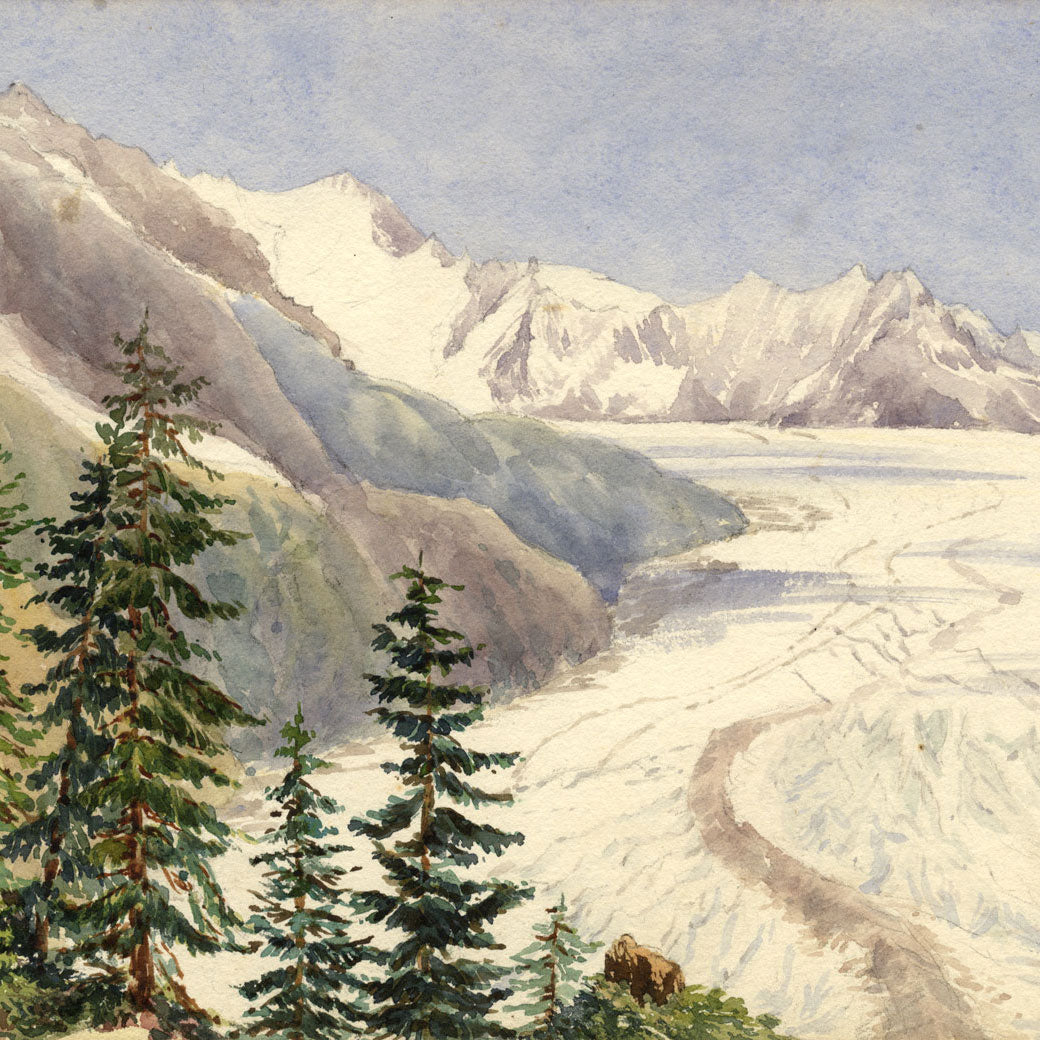 Mountains of Switzerland: 1870s Watercolours