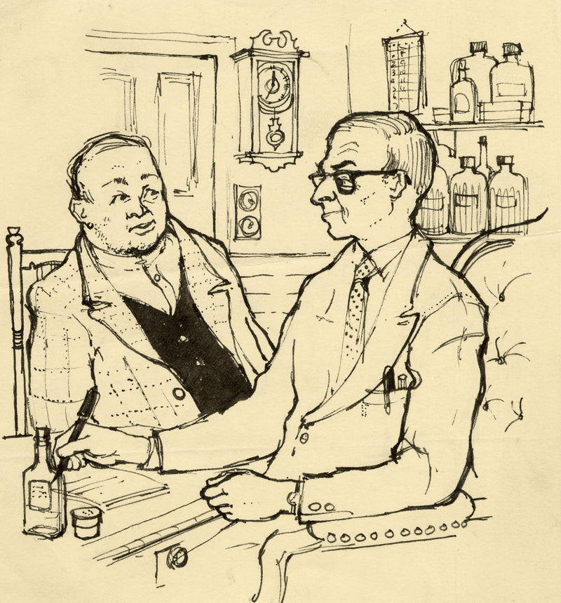 Jean Creswell, Dottore, East Anglian Magazine – Disegno originale a penna e inchiostro del 1957