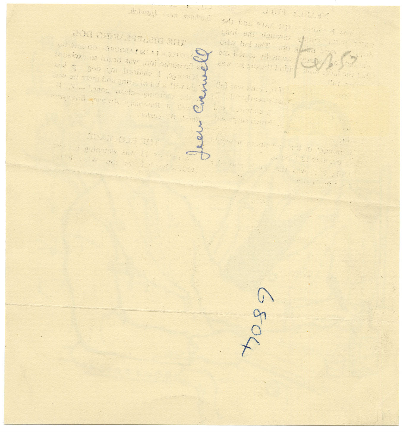 Jean Creswell, Dottore, East Anglian Magazine – Disegno originale a penna e inchiostro del 1957