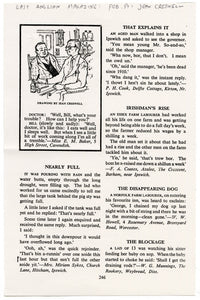 Jean Creswell, Dottore, East Anglian Magazine – Disegno originale a penna e inchiostro del 1957