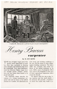 R.J. Rice, Carpenter, East Anglian Magazine – Original 1953 pen & ink drawing