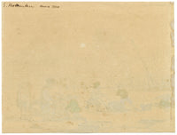 Winter Skating Scene after Vermeulen Anno 1700 – watercolour painting