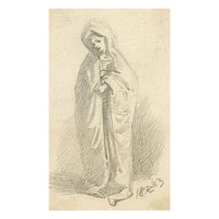 Donna in tunica – Disegno originale a grafite del 1863