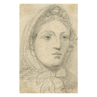 Marmaduke A. Langdale, Donna con berretto – disegno a grafite del XIX secolo