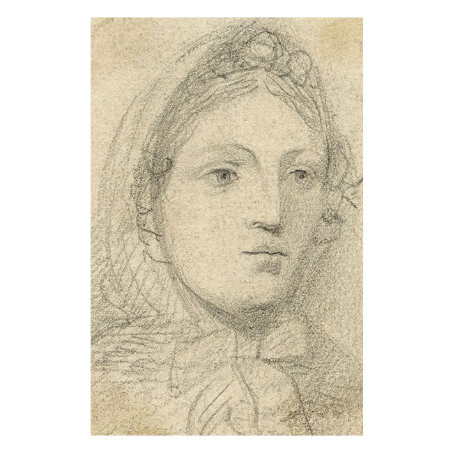 Marmaduke A. Langdale, Donna con berretto – disegno a grafite del XIX secolo