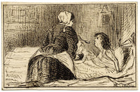 Marmaduke A. Langdale, Convalescence – 1864 pen & ink drawing