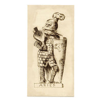 Pickford Robert Waller, Knight Aries Zodiac – Original 19th-century pen & ink drawing