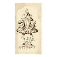 Pickford Robert Waller, Knight Capricornus Zodiac – Original 19th-century ink drawing