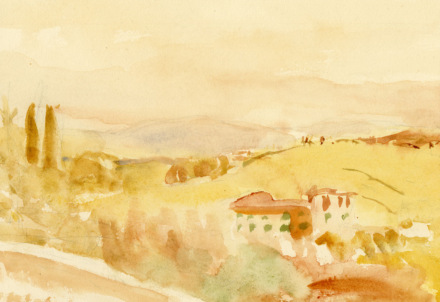 Vernon Wethered NEAC, San Miniato, Florence – Early 20th-century watercolour