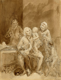 John Masey Wright OWS, Visit to the Grandfather – early 19th-century watercolour