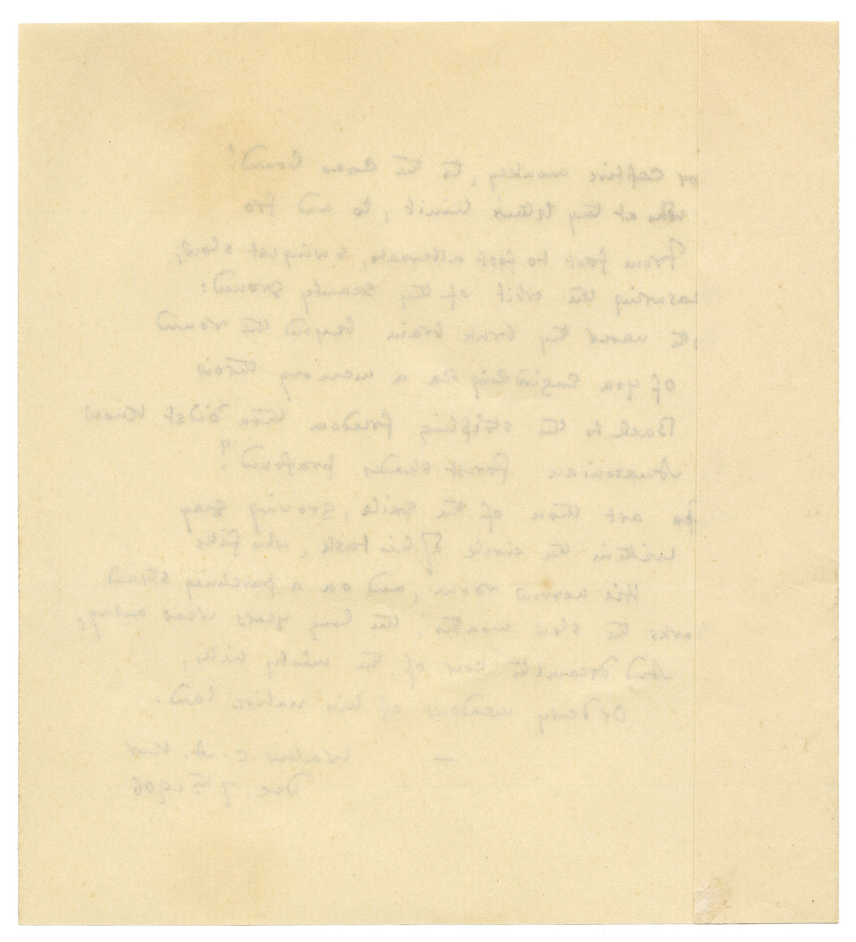 Walter Charles Alan Ker, manoscritto originale inedito del 1906, poesia del nipote di Tennyson