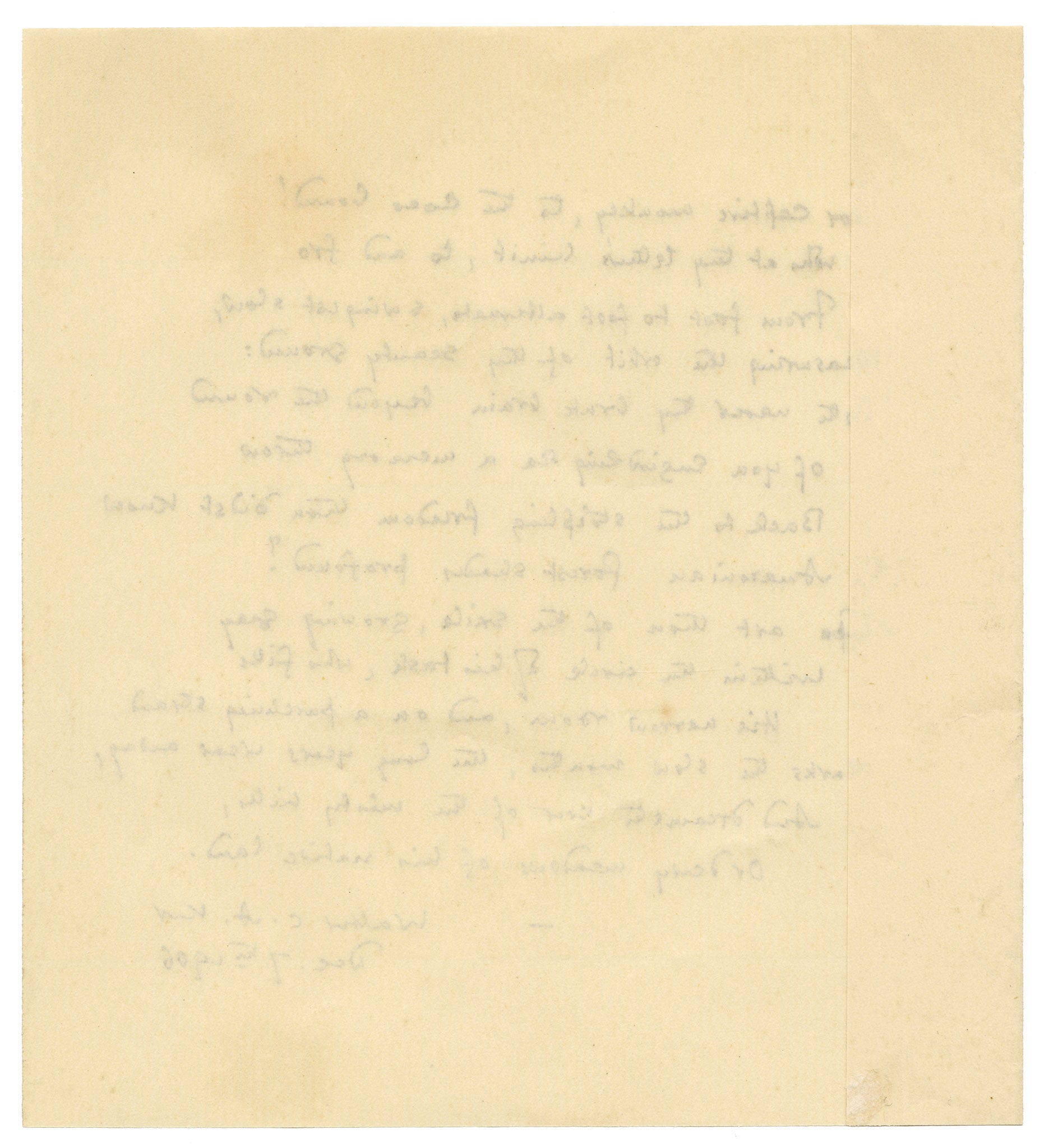 Walter Charles Alan Ker, poema manuscrito original inédito de 1906 del sobrino de Tennyson
