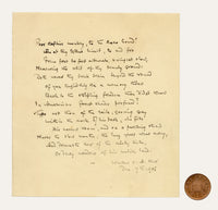 Walter Charles Alan Ker, poema manuscrito original inédito de 1906 del sobrino de Tennyson