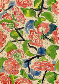 Jean Mary Ogilvie, Vintage Floral Pattern Design – 1930s gouache painting