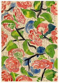 Jean Mary Ogilvie, Vintage Floral Pattern Design – 1930s gouache painting