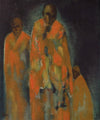 Attrib. Tate Adams, Mystical Monks in Saffron Robes – c.1943 oil painting