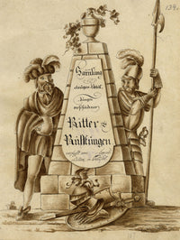 Leopold Billek, Monument, Knights & Armour – c.1820 watercolour painting