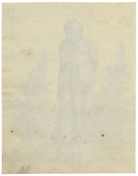 Leopold Billek, Hercules Statue – Original c.1820 gouache painting
