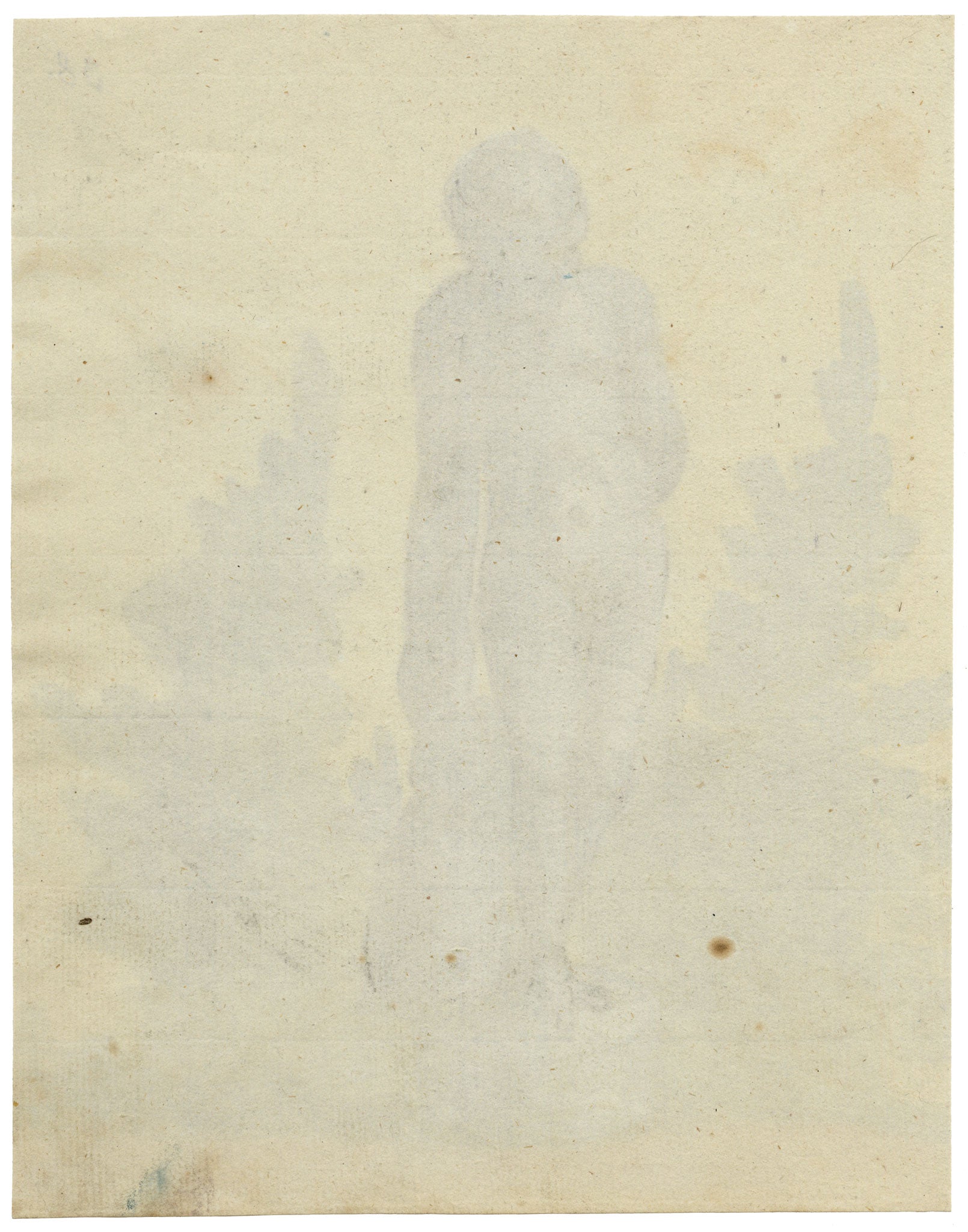 Leopold Billek, Hercules Statue – Original c.1820 gouache painting