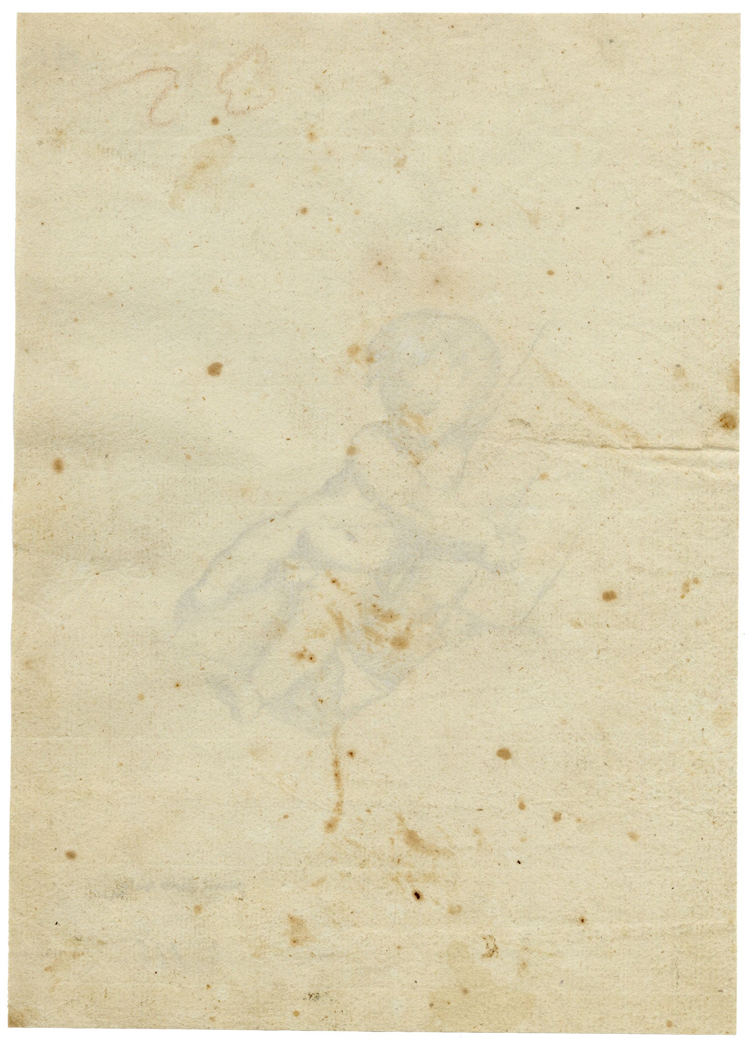 Leopold Billek, Baby Study – Original c.1820 pen & ink drawing