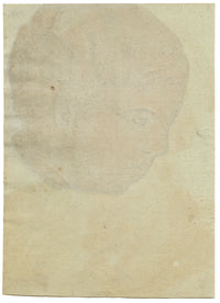 Leopold Billek, Child's Head Study – c.1820 watercolour painting