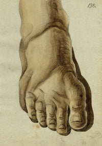 Leopold Billek, Foot Study – c.1820 watercolour painting