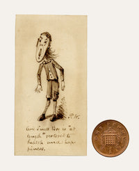Pickford Robert Waller, Small Boy Cartoon – Original c.1860s pen & ink drawing