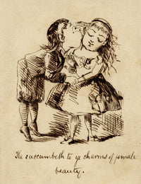 Pickford Robert Waller, Cartoon 'Charms of Female Beauty' – c.1860s ink drawing