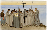 George John Cayley, Prayers for Those Who Died at Sea, Basilique Notre Dame d'Afrique, Algiers, Algeria – c.1874 watercolour painting