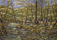 J.W. Bradley, Stockton Brook in Stanford on Teme, Worcestershire – Early 19th-century gouache painting