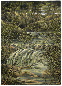 J.W. Bradley, River Cascade, Worcestershire – Early 19th-century gouache painting