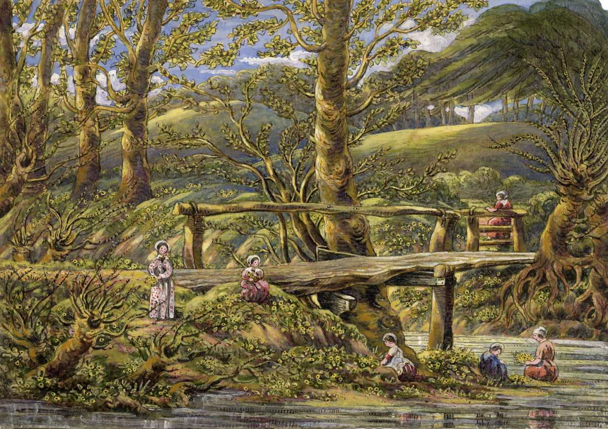 J.W. Bradley, River Teme, The Way to the Meadows over Primrose Brook – Early 19th-century gouache painting