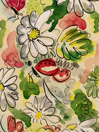 Jean Mary Ogilvie, Diseño de patrón de flor en miniatura – Pintura gouache de la década de 1930