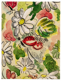 Jean Mary Ogilvie, Diseño de patrón de flor en miniatura – Pintura gouache de la década de 1930