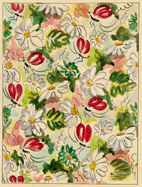 Jean Mary Ogilvie, Vintage Flower & Insect Pattern Design – 1930s painting