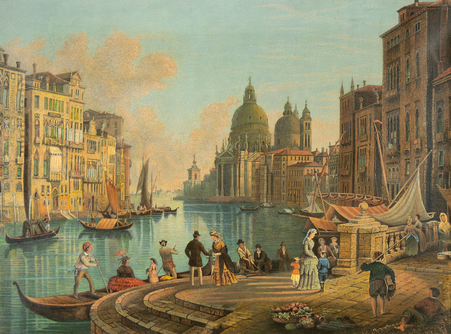 Edith Lydia Proctor, View of Santa Maria della Salute on the Grand Canal, Venice – 1900 oil painting