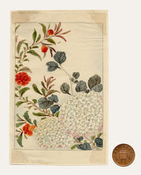 Chinese Hydrangea Flower – Original mid-C19th Qing Dynasty watercolour painting