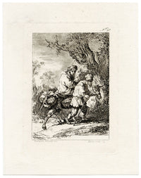 Francesco Novelli after Rembrandt, The Flight into Egypt – 1860 etching print