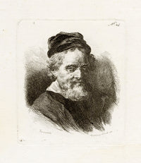 Francesco Novelli after Rembrandt, Portrait of Jan Lutma – 1860 etching print