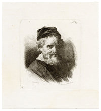 Francesco Novelli after Rembrandt, Portrait of Jan Lutma – 1860 etching print