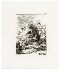 Francesco Novelli after Rembrandt, The Pancake Woman – 1860 etching print