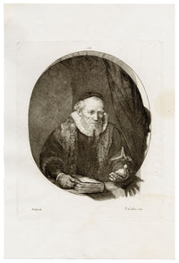 Francesco Novelli after Rembrandt, Jan Cornelis Sylvius – 1860 etching print