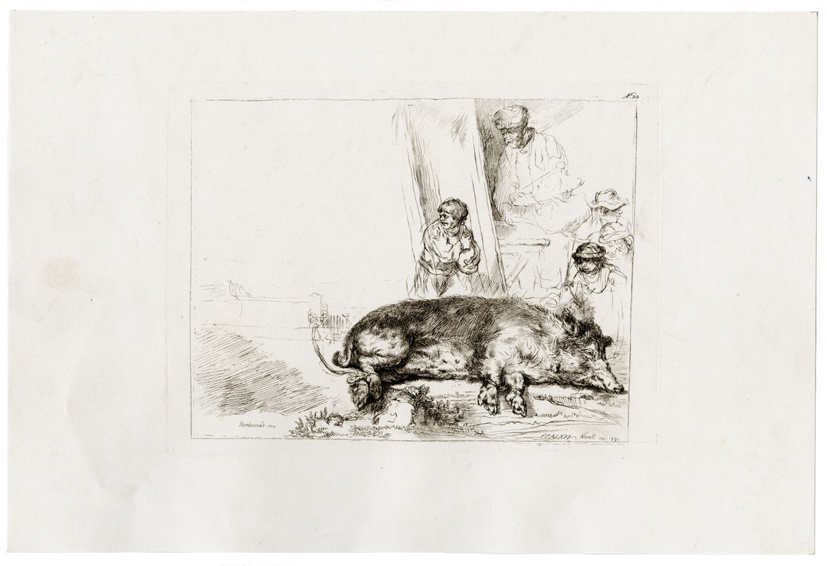 Francesco Novelli after Rembrandt, The Hog – 1860