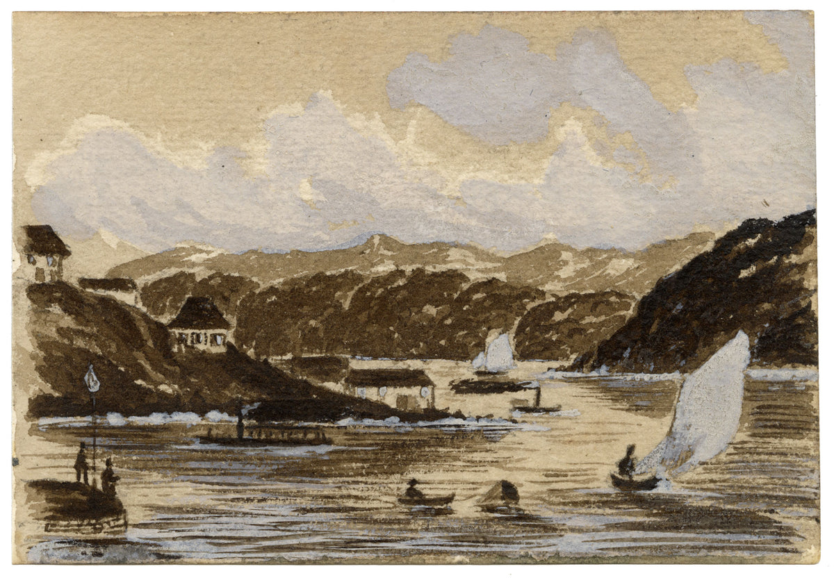 Cmdr Alfred M. Causton RN, Darling Point, Sydney, Australia – 1873 watercolour