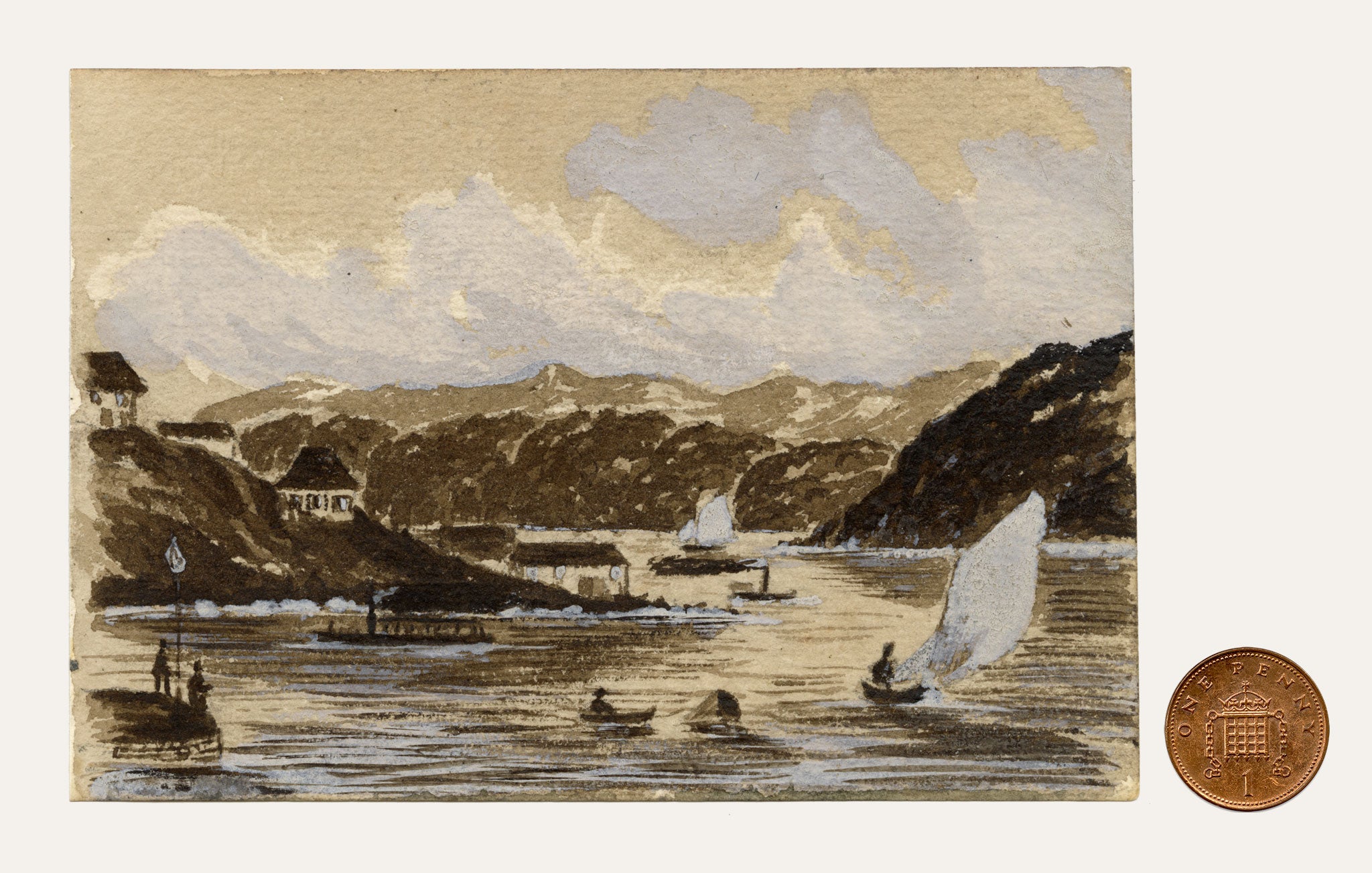 Cmdr Alfred M. Causton RN, Darling Point, Sydney, Australia – 1873 watercolour
