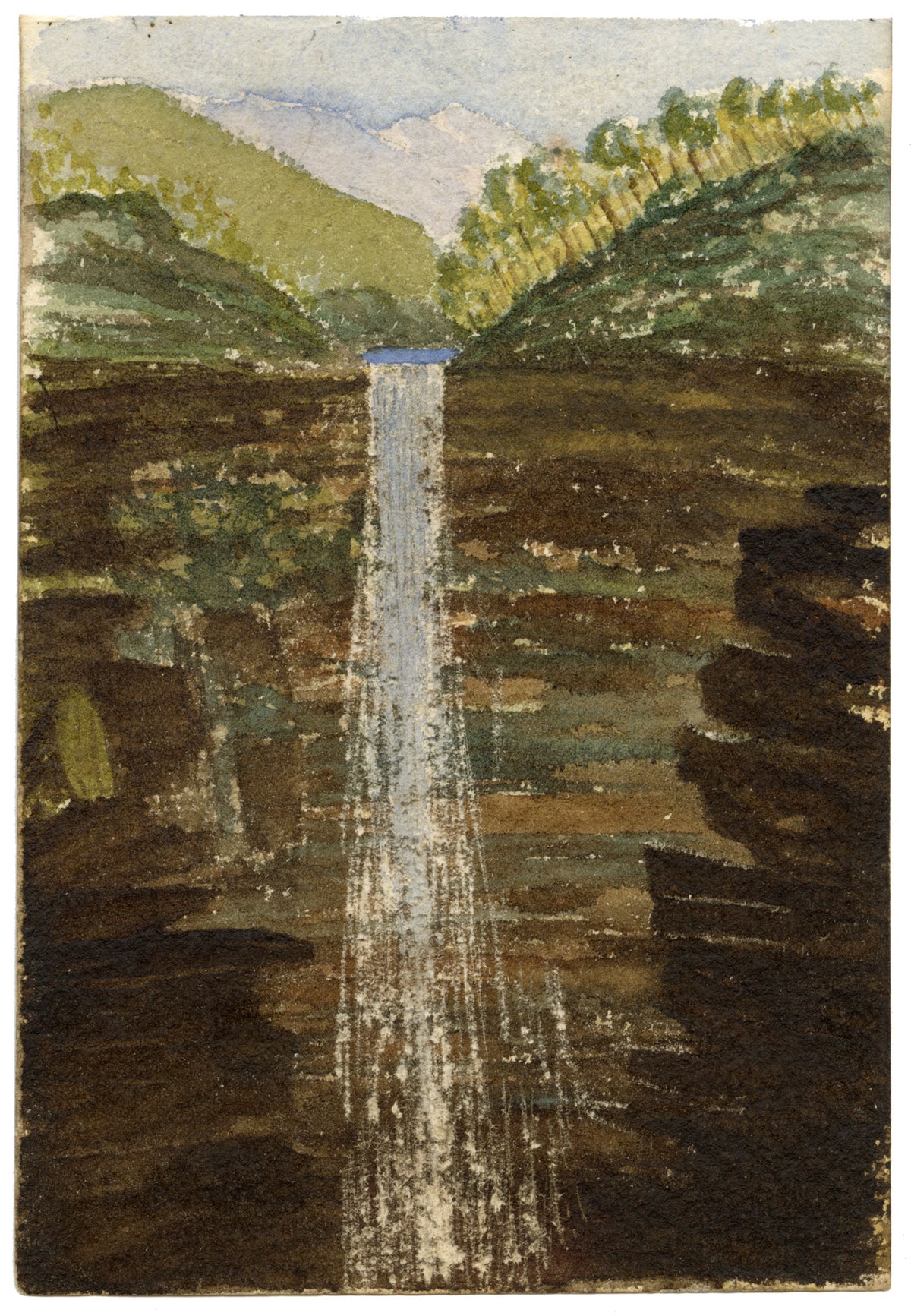 Cmdr Alfred Causton RN, Govetts Leap, Blue Mountains, Australia – 1873 painting